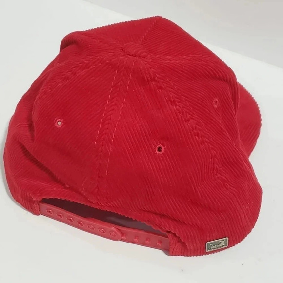 Vintage Red Corduroy Fletcher Mens Snapback Trucker  Hat with N Logo. - Picture 3 of 7